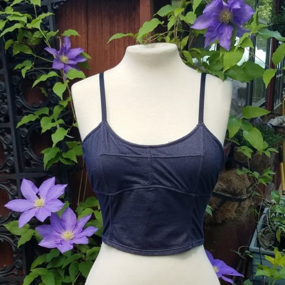 Denim Look Crop Top - Picture 3 of 3